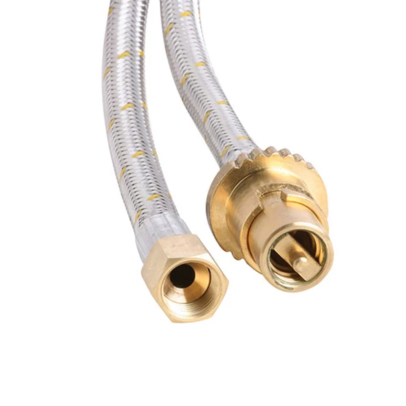 Bromic Stainless Steel Braided Gas Hose 3/8 SAE FF X Male Bayonet- 10HAS2000 3 Bromic Stainless Steel Braided Gas Hose 3/8 SAE FF X Male Bayonet- 10HAS2000