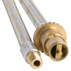 Stainless Steel Braided Gas Hose 1/4 BSP M X Male Bayonet X 600mm - 10HTS0600
