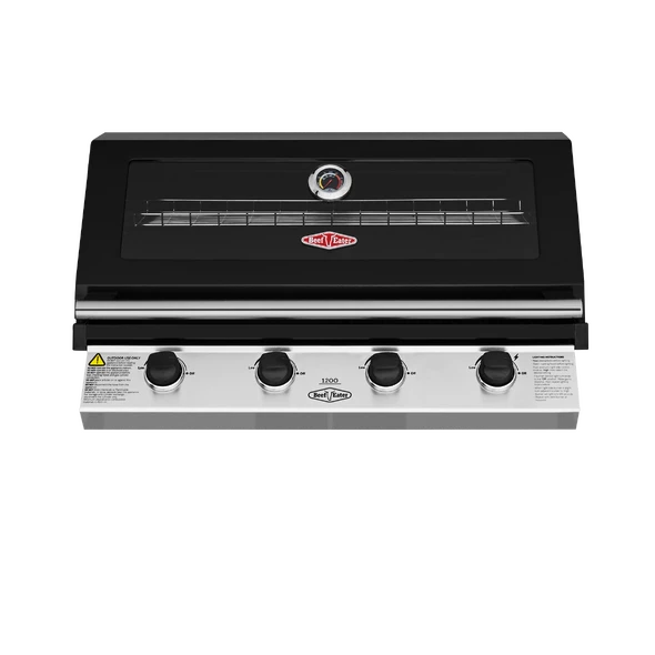 1200 Series Black Enamel 4 Burner Built In BBQ W/ Cast Iron Burners & Grills - BBG1240BB 3 1200 Series Black Enamel 4 Burner Built In BBQ W/ Cast Iron Burners & Grills - BBG1240BB