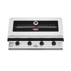 1200 Series Stainless Steel 4 Burner Built In BBQ W/ Cast Iron Burners & Grills - BBG1240SB