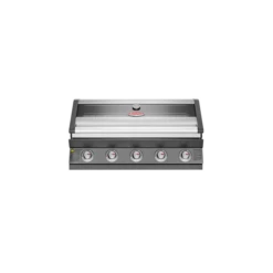 1600 Series Dark 5 Burner Built In BBQ W/ Cast Iron Burners & Grills