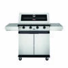 Beefeater 1200 Series Stainless Steel 4 Burner BBQ & Trolley With Side Burner, Cast Iron Burners & Grills - BMG1241SB 1 Beefeater 1200 Series Stainless Steel 4 Burner BBQ & Trolley With Side Burner, Cast Iron Burners & Grills - BMG1241SB -Barbecue Sales Shop BMG1241SB