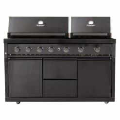 Gasmate NOVA Graphite 6 Burner Twin Hood BBQ - BQ2092