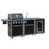 Coleman Revolution 4 Burner BBQ Kitchen W/ Fridge & Sink