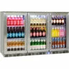 Rhino Glass 3 Door Alfresco Outdoor Bar Fridge All Stainless Energy Efficient Alfresco 330L