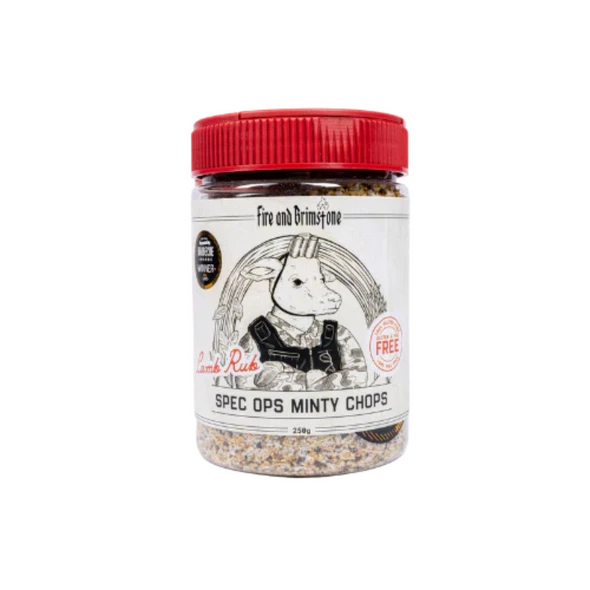 Fire And Brimstone Lamb Rub 250gm Spec Ops Minty Chops - LAMB250 3 Fire And Brimstone Lamb Rub 250gm Spec Ops Minty Chops - LAMB250