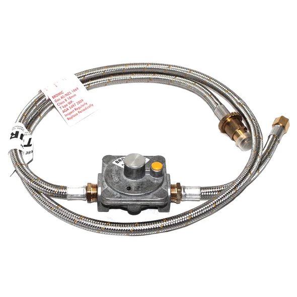 Bromic Universal Natural Gas Conversion Kit Stainless Steel 3/8 SAE Female Flare X 1500mm Hose 250Mj/hr Governor X 200mm Hose - NGCK6 3 Bromic Universal Natural Gas Conversion Kit Stainless Steel 3/8 SAE Female Flare X 1500mm Hose 250Mj/hr Governor X 200mm Hose - NGCK6