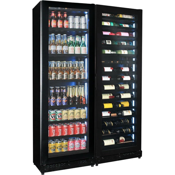 Upright Slim Depth Quiet Running Glass Front 3 Zone Beer And Wine Fridge With 5 X LED Colour Options 3 Upright Slim Depth Quiet Running Glass Front 3 Zone Beer And Wine Fridge With 5 X LED Colour Options