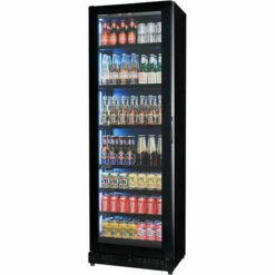 Upright Super Slim Depth Quiet Running Glass Front Beer Fridge With 5 X LED Colour Options