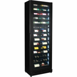 Upright Super Slim Depth Quiet Running Glass Front 2 Zone Wine Fridge With 5 X LED Colour Options
