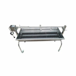 DIZZY LAMB Stainless Steel 304 Grade Charcoal Rotisserie BBQ (1.3mtr) - BIG SPIT - 40kgs Meat Capacity Motor - SSB-3060