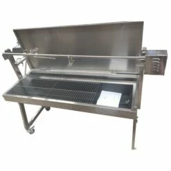 A Frame Stainless Steel Charcoal Rotisserie BBQ Spit (1.3mtr) With 25kgs Capacity Motor!!- SSB-4060