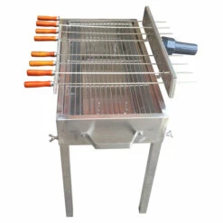 Cyprus Grill Stainless Steel Rotisserie Skewer Charcoal BBQ With Grill And 2kg Rotisserie Motor - SSBBQSS