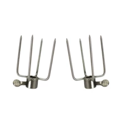 Mini Stainless Steel Round Small 4 Prong Fork Set (Pack Of 2) From The BBQ Store - (Round 8mm) - SSDC-0080