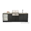CROSSRAY Outdoor Kitchen With 2 Burner BBQ With Double Side Cabinets, Flat Benchtops, Single SS Fridge (63L), 304SS Under-bench Sink Included -TC2K-04 1 CROSSRAY Outdoor Kitchen With 2 Burner BBQ With Double Side Cabinets, Flat Benchtops, Single SS Fridge (63L), 304SS Under-bench Sink Included -TC2K-04 -Barbecue Sales Shop TC2K 04