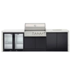 Crossray Premium 4B Gas BBQ Outdoor Kitchen W/ Double Fridge & Sink - TC4KP-16