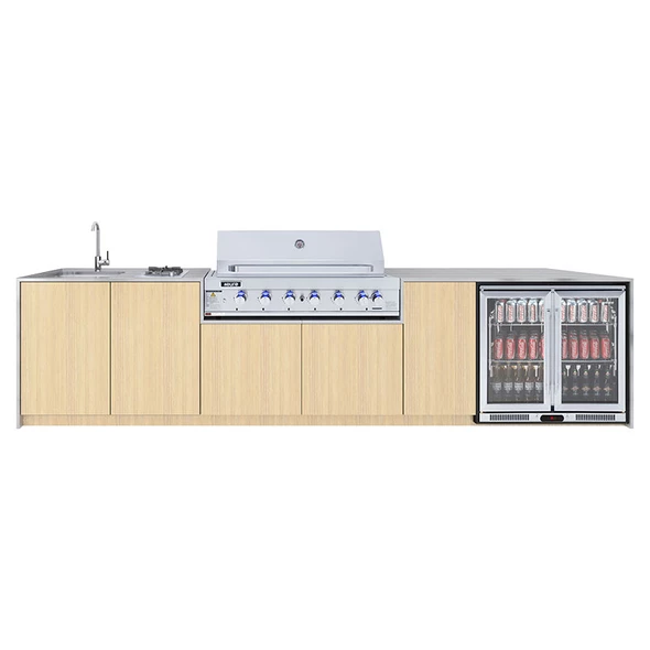 VIVA+ 3.8m Long - With Mixer Tap, UM Sink, 2D Beverage Cooler, 1200 BBQ + Wok Burner + Cabinetry + 20mm Stone Benchtop 3 VIVA+ 3.8m Long - With Mixer Tap, UM Sink, 2D Beverage Cooler, 1200 BBQ + Wok Burner + Cabinetry + 20mm Stone Benchtop